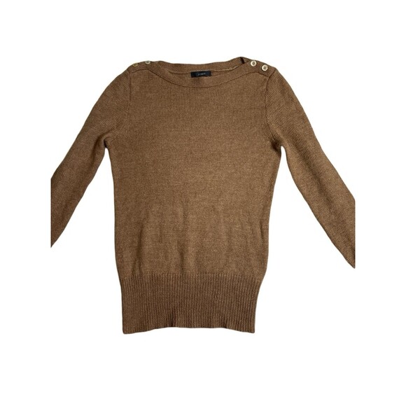 J.Crew Sweater Wool Mohair blend Women Size Small Brown w/ Buttons - Picture 3 of 11